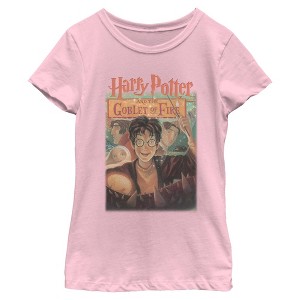 Girls Harry Potter and the Philosopher's Stone Goblet Of Fire Cover T Shirt - 1 of 4