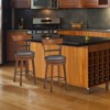 Tangkula Bar Stools Set of 4-25.5" Counter Height Swivel Rubber Wood Barstools with Soft Padded Seat Cushions Footrests - 4 of 4