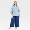 Women's Slim Fit Long Sleeve Denim Western Shirt - Universal Thread™ - 3 of 3