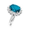 Ross-Simons 5.40 Carat London Blue Topaz and 1.10 ct. t.w. White Topaz Ring in Sterling Silver - 3 of 4