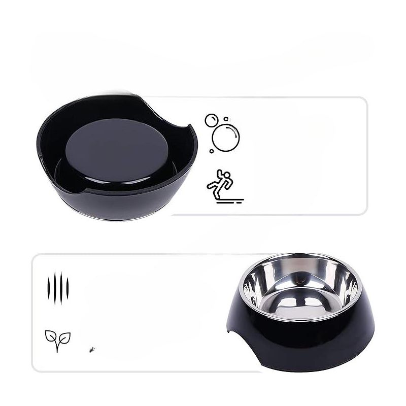 DDOXX 11.8 Oz Dog Feeding Bowl - Black, 3 of 4