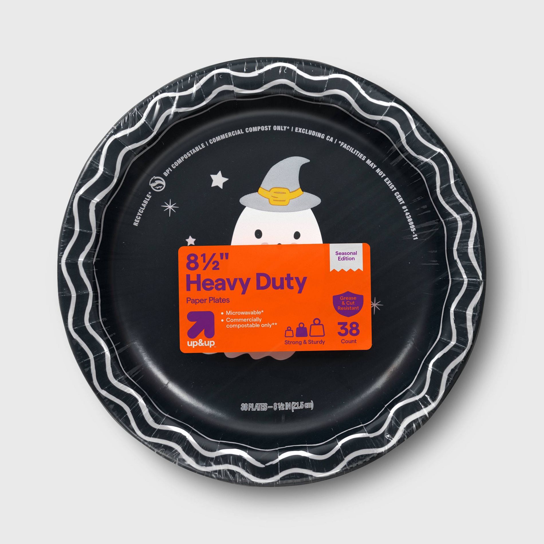 Halloween Ghost Disposable Plates 8.5" - 38ct - up&up™