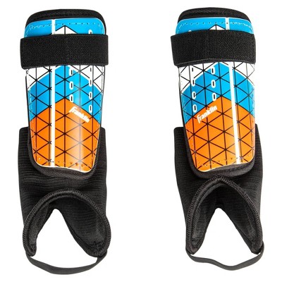 Franklin Sports Shin Guards 2pk - Blue/Orange XS