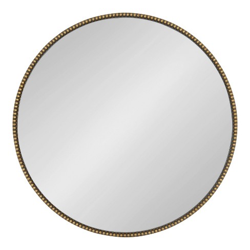 StyleWell Kids Medium Round Gold Bow Mirror (24 in.) V212893 - The