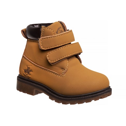 Beverly Hills Polo Club Toddler Hook Loop Synthetic Construction Boots Wheat Size 11 Target