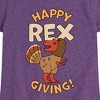 Girls' - Instant Message - Happy Rex Giving Fitted Short Sleeve Graphic T-Shirt - 2 of 4