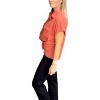 Women's Short Sleeve Button Down Blouse Top - Vine & Love - 2 of 3