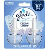 Glade PlugIns Scented Oil Air Freshener Refills - Clean Linen - 1.34oz/2pk - 2 of 4