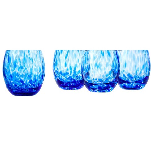 Libbey Cobalt Blue 17.25 Ounce Glasses - Set of 4 - Flare Tumblers