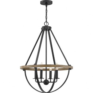 Quoizel Lighting Bartlett 4 - Light Pendant in  Earth Black - 1 of 3