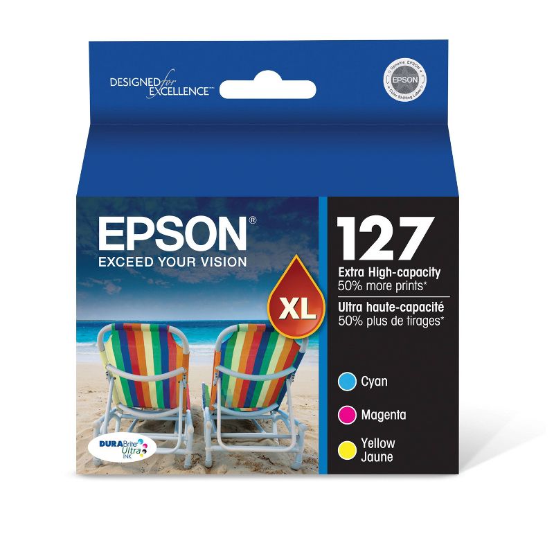 Epson 127 Single & 3pk Ink Cartridges - Black, Multicolor, 1 of 10