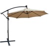 VisioGear Patio Umbrella, Outdoor Umbrella with Crank and Cross Base for Garden, Deck, Backyard, Swimming Pool, Tan - 3 of 4