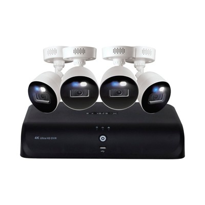 Lorex Fusion 4K 12 Channels (8 Wired and 4 Fusion Wi-Fi) 2TB Wired DVR System with Smart Deterrence Cameras