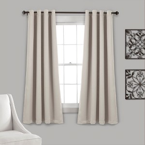 Home Boutique Insulated Grommet Blackout Curtain Panels Wheat Pair Set 52x63 - 1 of 3