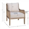 NicBex Polyester Accent Chair,Upholstered Living Room Chairs with Cane Back and Curved Arms,Mid-Century Armchair,Accent Chairs for Living Room,Beige - 3 of 4