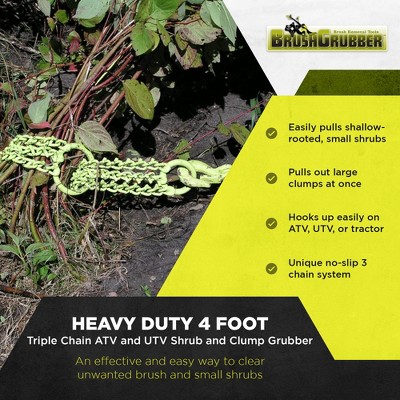 Heavy Duty Green Steel Triple Chain Shrub and Clump Remover