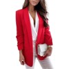 Coolmee Women's Long Sleeve Cropped Blazer Lightweight Open Front Cardigan Jacket for Business - 2 of 4