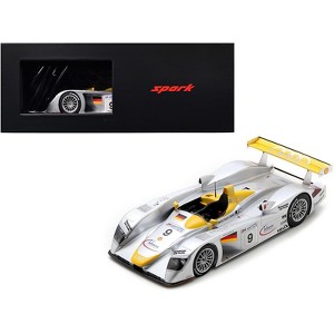 Audi R8 #9 "Audi Sport Team Joest" 2nd Place "24 Hours of Le Mans" (2000) with Acrylic Display Case 1/18 Model Car by Spark - 1 of 3