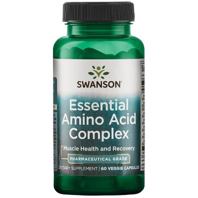 Swanson Dietary Supplements Pharmaceutical Grade Essential Amino Acid Complex Veggie Capsule 60ct.