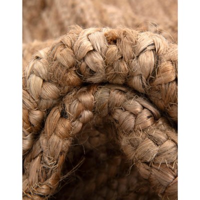 Handmade Natural Ivory Braided Jute Round Rug