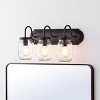 19.3" LED 3-Light Gaines Industrial Iron Mason Jar Wall Sconce Oil Rubbed Bronze/Clear - JONATHAN Y: UL Listed, Eco-Friendly - 2 of 4