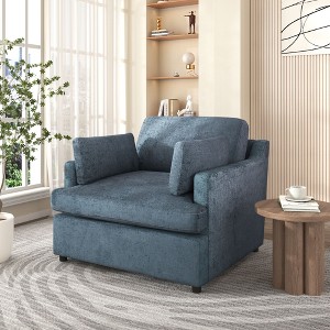 PAGED Oversized Accent Chair Upholstered Living Room Chairs with Angled Armrests and Fashionable T-Shaped Cushion for Living Room - 1 of 4