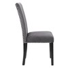 New Classic Furniture, Furniture 37.75" Velvet & Wood Dining Chair in Gray (Set of 2) - 4 of 4