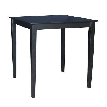 36" Square Solid Wood Top Counter Height Table with Shaker Legs - International Concepts