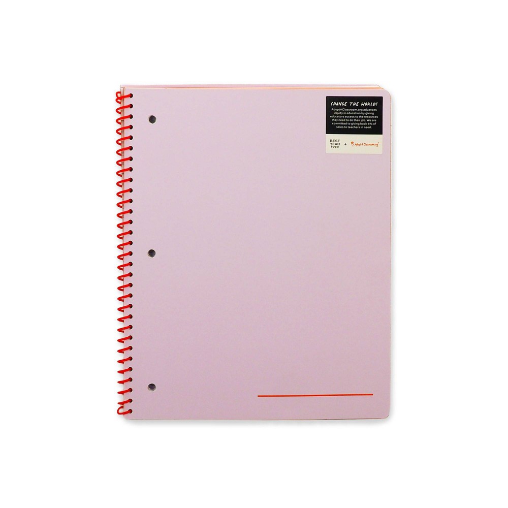 Best Year Ever Spiral Notebook Lavender/Tomato, School Supplies