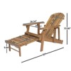 VisioGear Adirondack Chair, Folding Outdoor Chair with Extendable leg Rest, Patio Lawn Chair for Outside Garden Backyard, Brown, 60"*29.72"*33.66" - 3 of 4