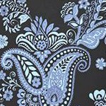 black floral dot