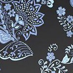 black floral dot