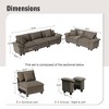 Captiva Designs 2-Piece Cloud Modular Sectional Sofa Set, 5-Seater Couch for Living Room - 2 of 4