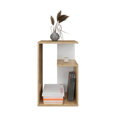 Syemin End Tables Side Table, Small End Table for Living Room, Modern Accent Coffee Side Table, Easy Assembly, Beige, 11.8"*15.7"*24.9"