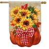 Briarwood Lane Fall House Flag 40x28 For Outdoor Sunflower Filled Pumpkin Burlap For Fall House Flag - 2 of 4