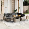 vidaXL Garden Sofa Set Grey PE rattan, powder-coated steel, acacia wood - 2 of 4