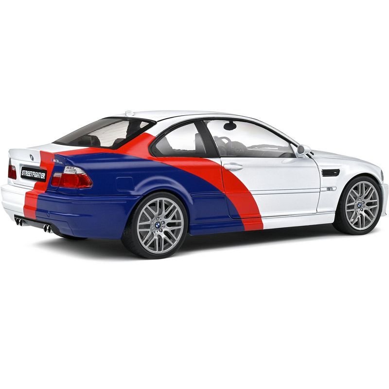 2000 BMW E46 M3 "Streetfighter" White with Blue and Red Graphics 1/18 Diecast Model Car by Solido, 5 of 6