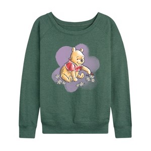 Women's - Disney - Winnie the Pooh Lightweight French Terry Wide Neck Long Sleeve Shirt - 1 of 4