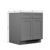 Kitchen Base Cabinet, Unassembled Cabinet with Adjustable Shelf without Top - 3 of 4