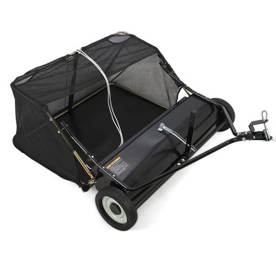 42 Inch Tow Behind Lawn Sweeper,Large Capacity Heavy Duty Leaf with Adjustable Sweeping Height