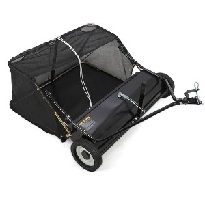 42 Inch Tow Behind Lawn Sweeper,Large Capacity Heavy Duty Leaf with Adjustable Sweeping Height - 1 of 4