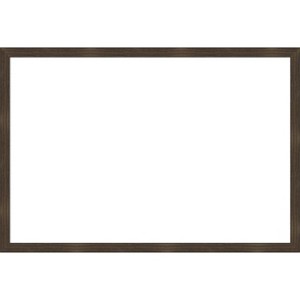 Amanti Art Woodgrain Stripe Chocolate Framed Dry Erase Magnetic Board - 1 of 4