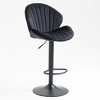 DSVIMOY Counter and Bar Stool Set of 2 Adjustable with Back and Footrest for Kitchen or Pub Use, Black, 24.4"*16.53"*19.49" - 2 of 4