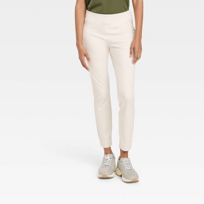 Women's High-rise Slim Fit Bi-stretch Ankle Pants - A New Day™ Cream 12 :  Target