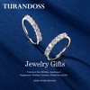 Turandoss Silver Wedding Moissanite Rings for Women, S925 Sterling Silver Diamond Ring for Women, Birthday Christmas Gift for Mom, Wife, Size 9 - 2 of 4