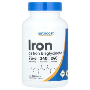 Nutricost Iron, 25 mg , 240 Capsules - 1 of 2
