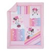 NoJo Disney Minnie Mouse Be Happy Pink, Lavender, Aqua and Orange 3 Piece Crib Bedding Set - Comforter, Fitted Crib Sheet and Bed Skirt - 2 of 4