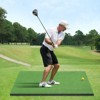 VEVOR Golf Hitting Mat, 5x5ft Artificial Turf Golf Hitting Mat, Thickened Golf Hitting Training Aids with 3 Rubber Tees,  Golf Practice Hitting Mat - 2 of 4