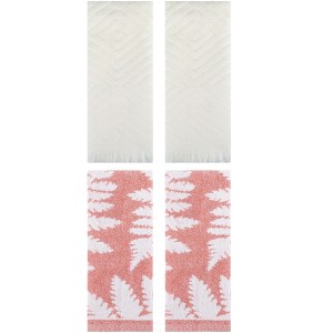 REGALWOVEN 4 Pcs Cotton Soft Absorbent Decorative Hand Towels for Bathroom Kitchen 13 x 29 Inch - 1 of 4