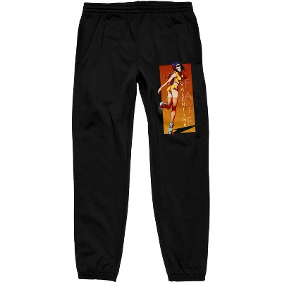 Cowboy Bebop Faye Valentine Men's Black Jogger Sweatpants